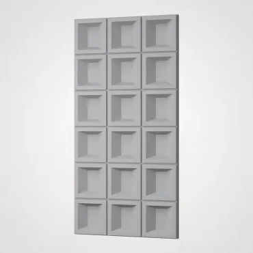 3D Стеновая панель PN1528-11-G цементный серый 1200*600*35 3D Стеновая панель PN1528-11-G цементный серый 1200*600*35