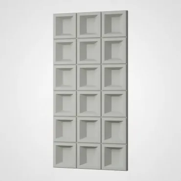 3D Стеновая панель PN1528-11-L чистый серый 1200*600*35 3D Стеновая панель PN1528-11-L чистый серый 1200*600*35