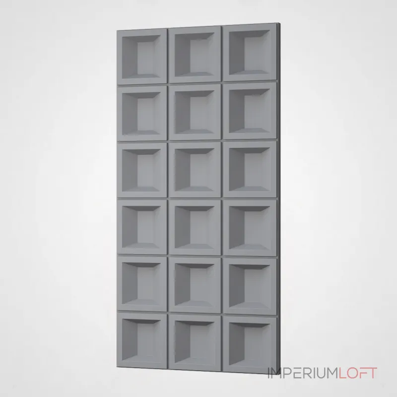 Полиуретановая 3D стеновая панель PN1528-11-T премиальный серый 120*60*3,5 в виде воздушного блока Полиуретановая 3D стеновая панель PN1528-11-T премиальный серый 120*60*3,5 в виде воздушного блока