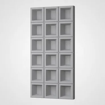 3D Стеновая панель PN1528-12-G цементный серый 1200*600*70 3D Стеновая панель PN1528-12-G цементный серый 1200*600*70
