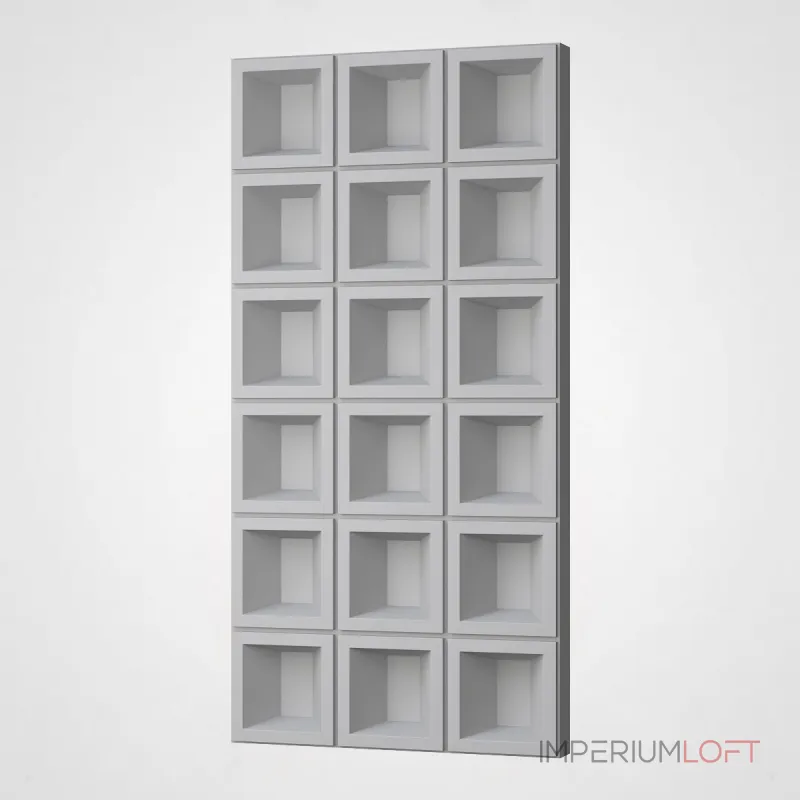 Полиуретановая 3D стеновая панель PN1528-12-J бело-серый 120*60*7 в виде воздушного блока Полиуретановая 3D стеновая панель PN1528-12-J бело-серый 120*60*7 в виде воздушного блока