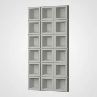 3D Стеновая панель PN1528-12-L чистый серый 1200*600*70 3D Стеновая панель PN1528-12-L чистый серый 1200*600*70