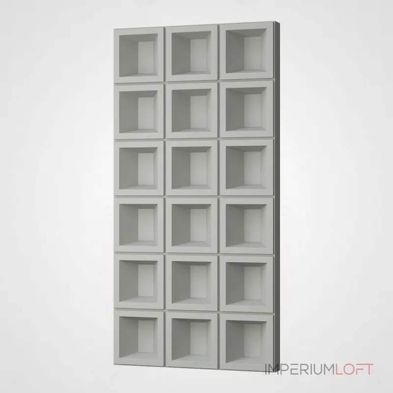Полиуретановая 3D стеновая панель PN1528-12-L чистый серый 120*60*7 в виде воздушного блока Полиуретановая 3D стеновая панель PN1528-12-L чистый серый 120*60*7 в виде воздушного блока