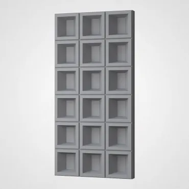 3D Стеновая панель PN1528-12-T премиальный серый 1200*600*70 3D Стеновая панель PN1528-12-T премиальный серый 1200*600*70