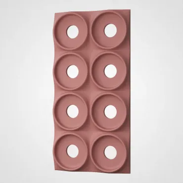 3D Стеновая панель PN1528-15-F карминовый 1200*600*40