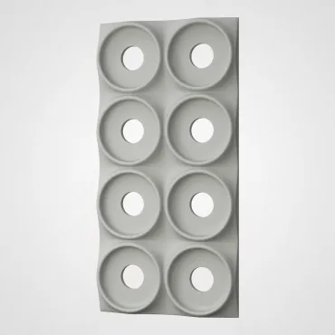 3D Стеновая панель PN1528-15-L чистый серый 1200*600*40
