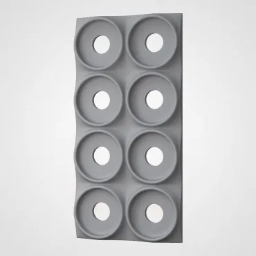 3D Стеновая панель PN1528-15-T премиальный серый 1200*600*40