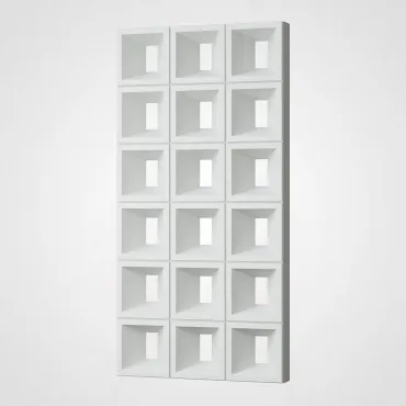 3D Стеновая панель PN1528-2-B белоснежный 1200*600*80