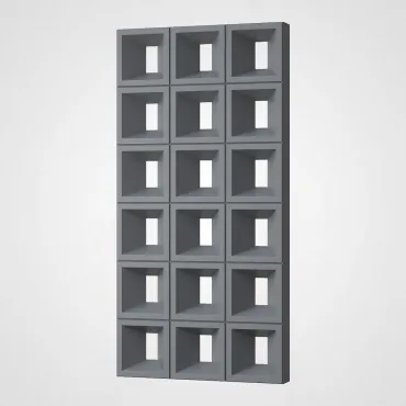 3D Стеновая панель PN1528-2-E космический серый 1200*600*80 3D Стеновая панель PN1528-2-E космический серый 1200*600*80