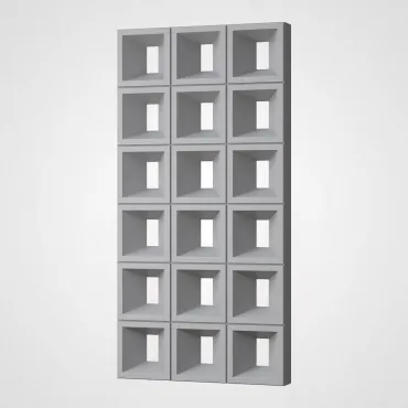 3D Стеновая панель PN1528-2-G цементный серый 1200*600*80