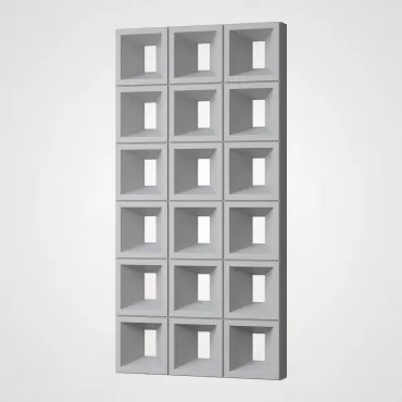 3D Стеновая панель PN1528-2-J бело-серый 1200*600*80 3D Стеновая панель PN1528-2-J бело-серый 1200*600*80