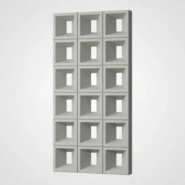 3D Стеновая панель PN1528-2-L чистый серый 1200*600*80 3D Стеновая панель PN1528-2-L чистый серый 1200*600*80