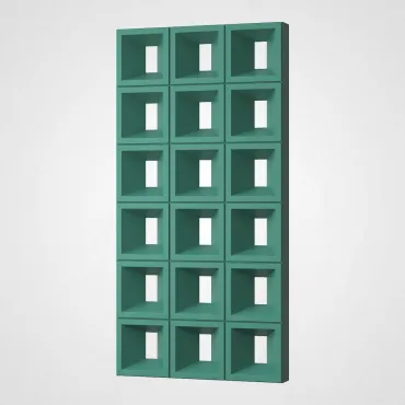 3D Стеновая панель PN1528-2-N лотосовый зелёный 1200*600*80