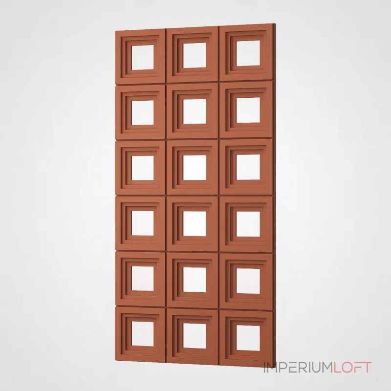 Полиуретановая 3D стеновая панель PN1528-3-A оранжевый "Hermes" 120*60*3 в виде решетки Полиуретановая 3D стеновая панель PN1528-3-A оранжевый "Hermes" 120*60*3 в виде решетки