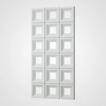 3D Стеновая панель PN1528-3-B белоснежный 1200*600*30 3D Стеновая панель PN1528-3-B белоснежный 1200*600*30