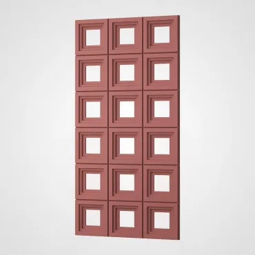 3D Стеновая панель PN1528-3-F карминовый 1200*600*30 3D Стеновая панель PN1528-3-F карминовый 1200*600*30