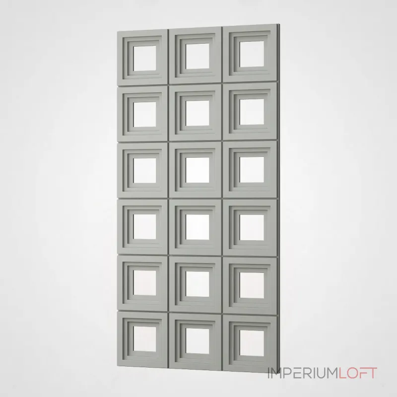 Полиуретановая 3D стеновая панель PN1528-3-L чистый серый 120*60*3 в виде решетки Полиуретановая 3D стеновая панель PN1528-3-L чистый серый 120*60*3 в виде решетки