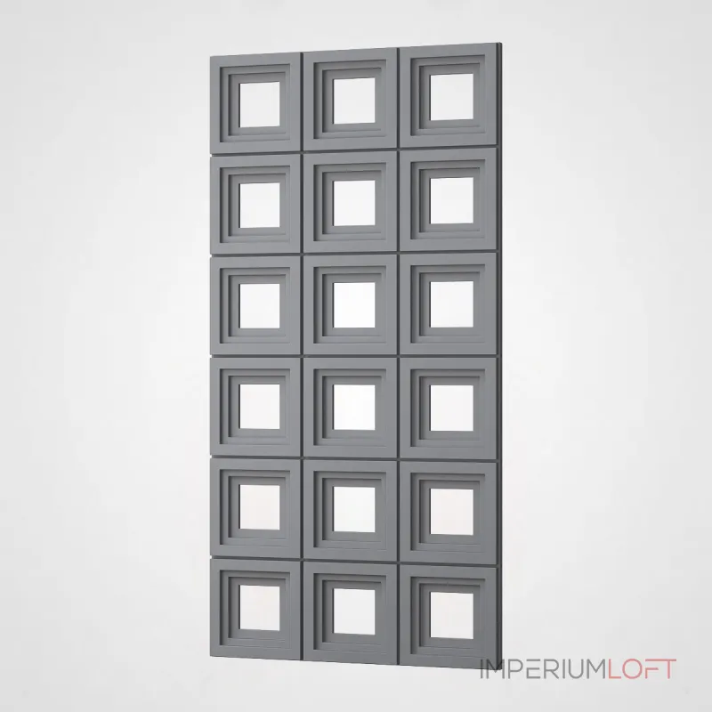 Полиуретановая 3D стеновая панель PN1528-3-T премиальный серый 120*60*3 в виде решетки Полиуретановая 3D стеновая панель PN1528-3-T премиальный серый 120*60*3 в виде решетки