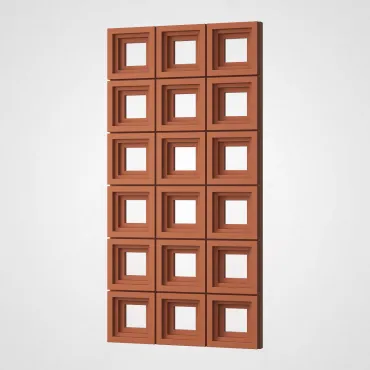 3D Стеновая панель PN1528-4-A оранжевый "Hermes" 1200*600*65