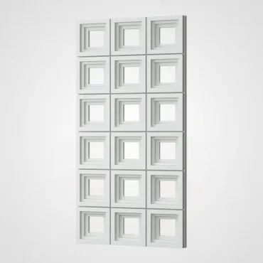 3D Стеновая панель PN1528-4-B белоснежный 1200*600*65 3D Стеновая панель PN1528-4-B белоснежный 1200*600*65