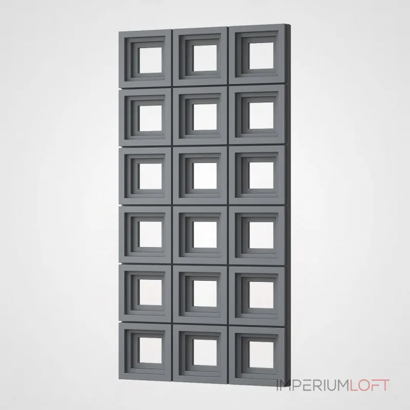 Полиуретановая 3D стеновая панельPN1528-4-E космический серый 120*60*6,5 в виде воздушного блока Полиуретановая 3D стеновая панельPN1528-4-E космический серый 120*60*6,5 в виде воздушного блока