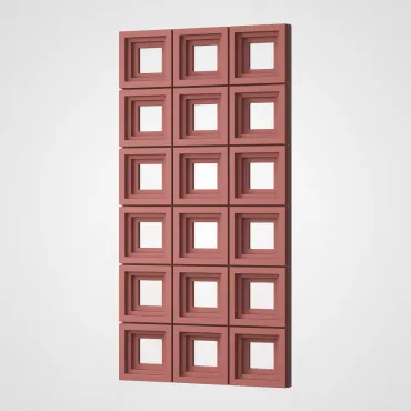 3D Стеновая панель PN1528-4-F карминовый 1200*600*65 3D Стеновая панель PN1528-4-F карминовый 1200*600*65