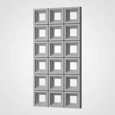 3D Стеновая панель PN1528-4-G цементный серый 1200*600*65 3D Стеновая панель PN1528-4-G цементный серый 1200*600*65