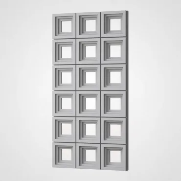 3D Стеновая панель PN1528-4-J бело-серый 1200*600*65 3D Стеновая панель PN1528-4-J бело-серый 1200*600*65