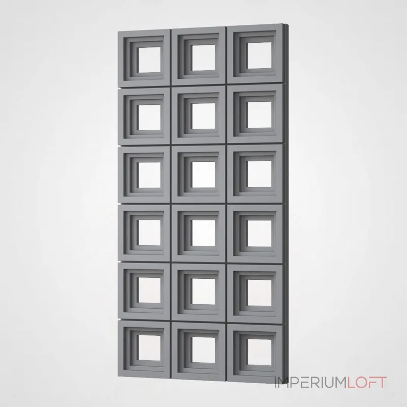 Полиуретановая 3D стеновая панель PN1528-4-T премиальный серый 120*60*6,5 в виде воздушного блока Полиуретановая 3D стеновая панель PN1528-4-T премиальный серый 120*60*6,5 в виде воздушного блока