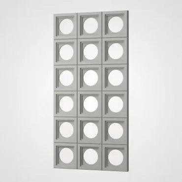 3D Стеновая панель PN1528-5-L чистый серый 1200*600*30 3D Стеновая панель PN1528-5-L чистый серый 1200*600*30