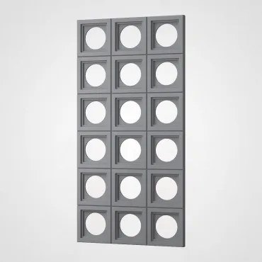 3D Стеновая панель PN1528-5-T премиальный серый 1200*600*30