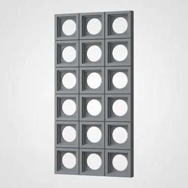 3D Стеновая панель PN1528-6-E космический серый 1200*600*65 3D Стеновая панель PN1528-6-E космический серый 1200*600*65
