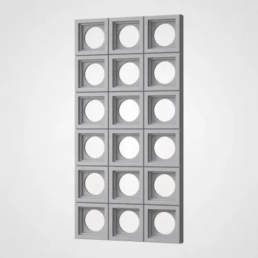 3D Стеновая панель PN1528-6-G цементный серый 1200*600*65