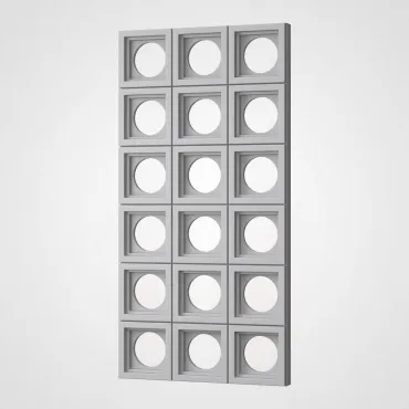 3D Стеновая панель PN1528-6-J бело-серый 1200*600*65