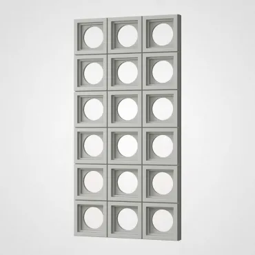 3D Стеновая панель PN1528-6-L чистый серый 1200*600*65 3D Стеновая панель PN1528-6-L чистый серый 1200*600*65