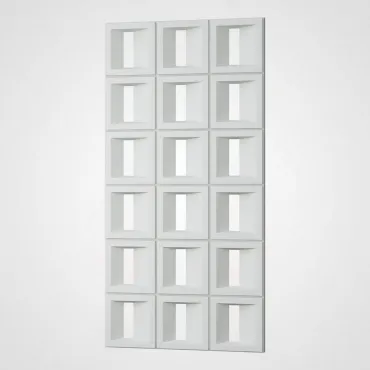 3D Стеновая панель PN1528-9-B белоснежный 1200*600*35 3D Стеновая панель PN1528-9-B белоснежный 1200*600*35