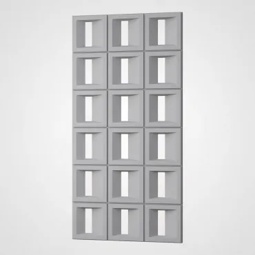 3D Стеновая панель PN1528-9-G цементный серый 1200*600*35 3D Стеновая панель PN1528-9-G цементный серый 1200*600*35
