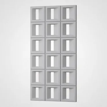3D Стеновая панель PN1528-9-J бело-серый 1200*600*35 3D Стеновая панель PN1528-9-J бело-серый 1200*600*35