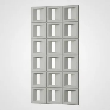 3D Стеновая панель PN1528-9-L чистый серый 1200*600*35