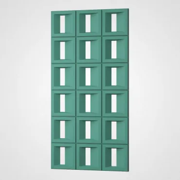 3D Стеновая панель PN1528-9-N лотосовый зелёный 1200*600*35