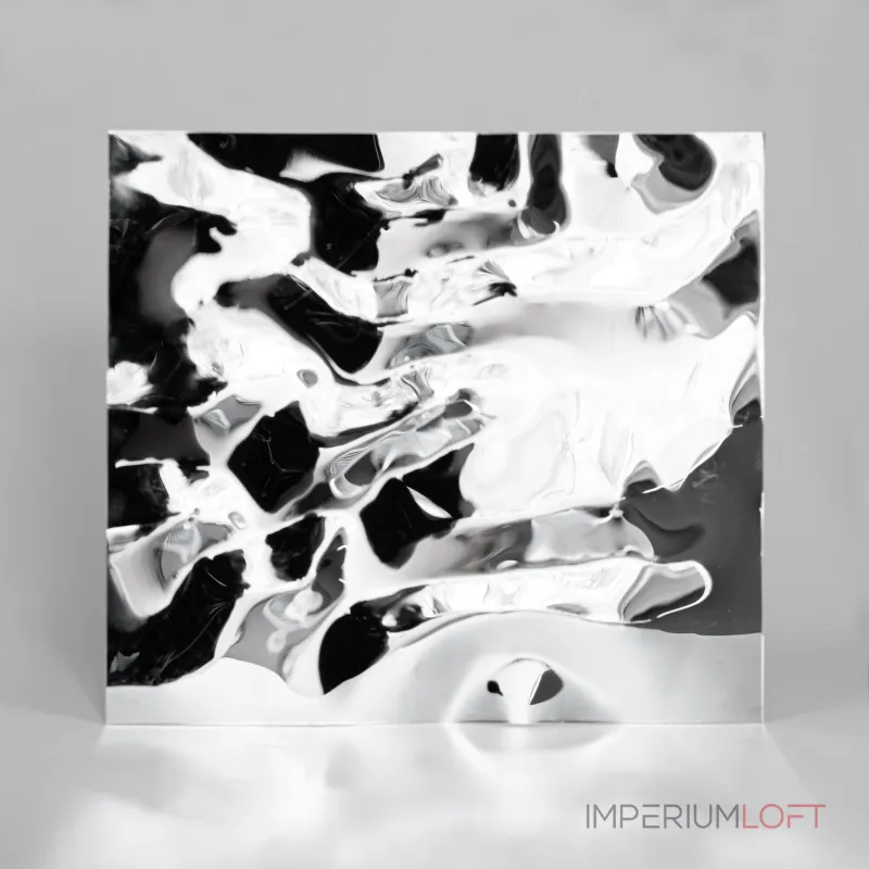 Декоративная нержавеющая сталь Водная рябь Big Water Хром MTL14750  — 300*122*0,05 см