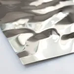 Декоративная нержавеющая сталь Водная рябь Big Water Хром MTL14750  — 300*122*0,05 см