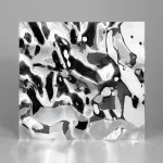 Декоративная нержавеющая сталь Водная рябь Middle Water Хром MTL14751  — 300*122*0,05 см