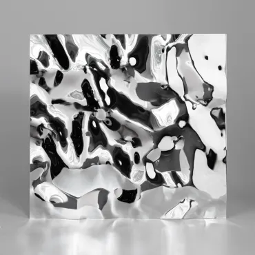 Декоративная нержавеющая сталь Водная рябь Middle Water Хром MTL14751  - 3000-1220-0.5 мм