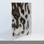 Декоративная нержавеющая сталь Водная рябь Middle Water Хром MTL14751  — 300*122*0,05 см