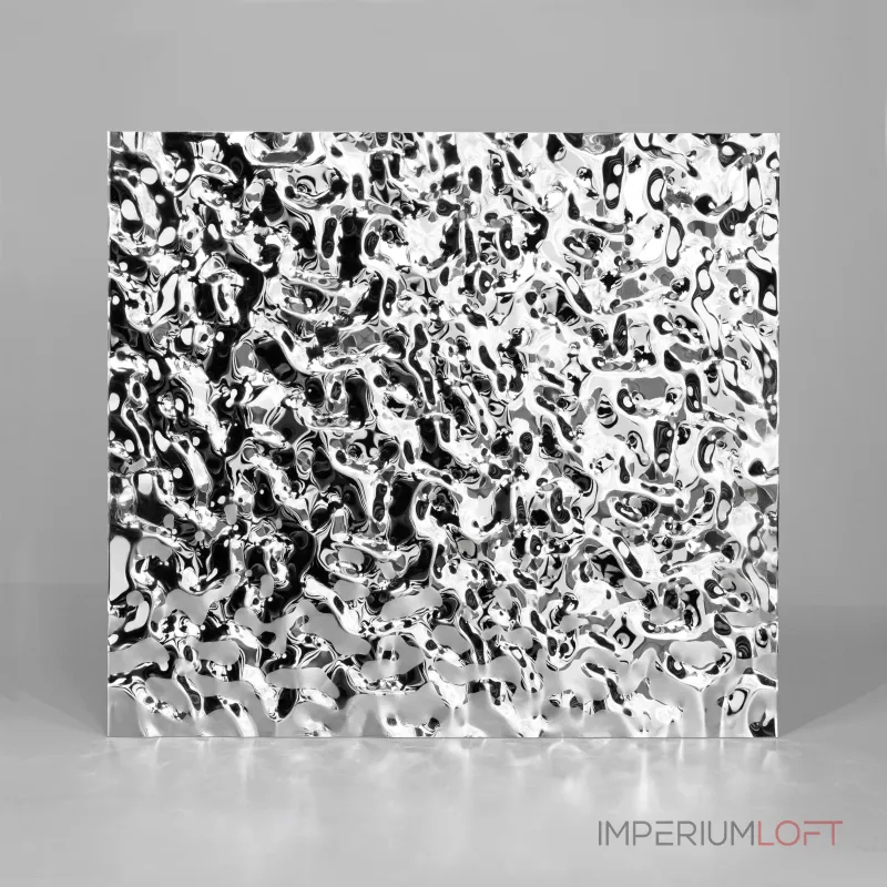 Декоративная нержавеющая сталь Водная рябь Small Water Хром MTL14752  — 300*122*0,05 см