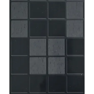 Стеновая панель PREMIUM WR-MOS02 Фактурный чёрный металл "Клетка" - 2800*1220*5 мм