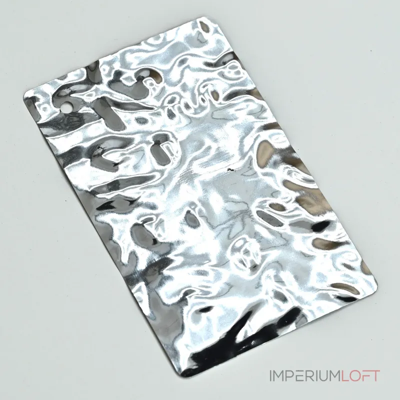 Стеновая панель Big chrome water водная рябь — 2800*1220*8 мм