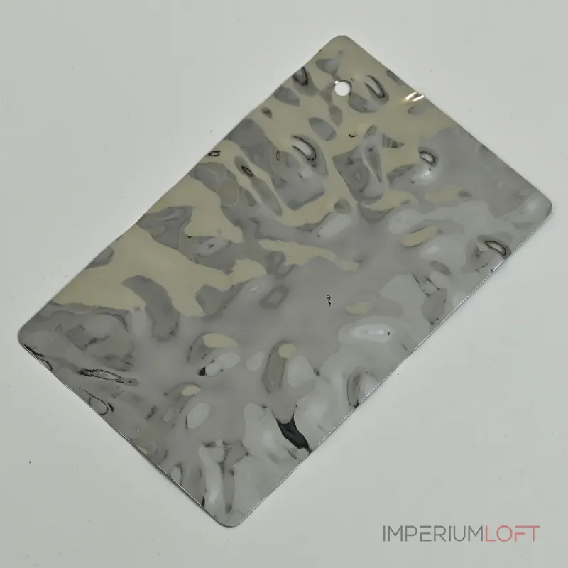 Стеновая панель Big chrome water водная рябь — 2800*1220*8 мм