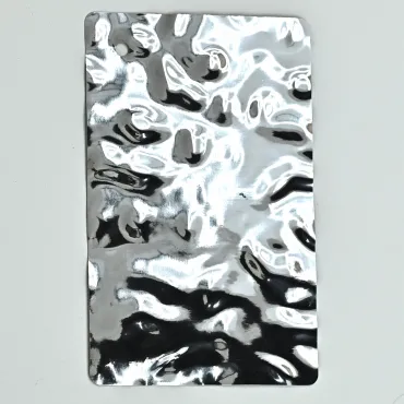 Стеновая панель Big chrome water водная рябь - 2800*1220*5 мм Стеновая панель Big chrome water водная рябь - 2800*1220*5 мм